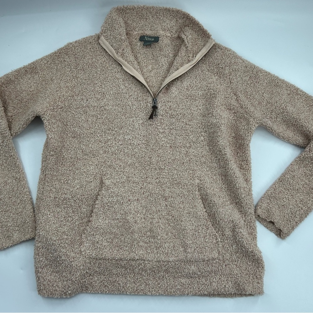 Natural Reflections Beige oatmeal Zip-Up Sweater men’s size medium